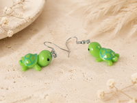 Turtle Earrings - Miniature Dangle Drops