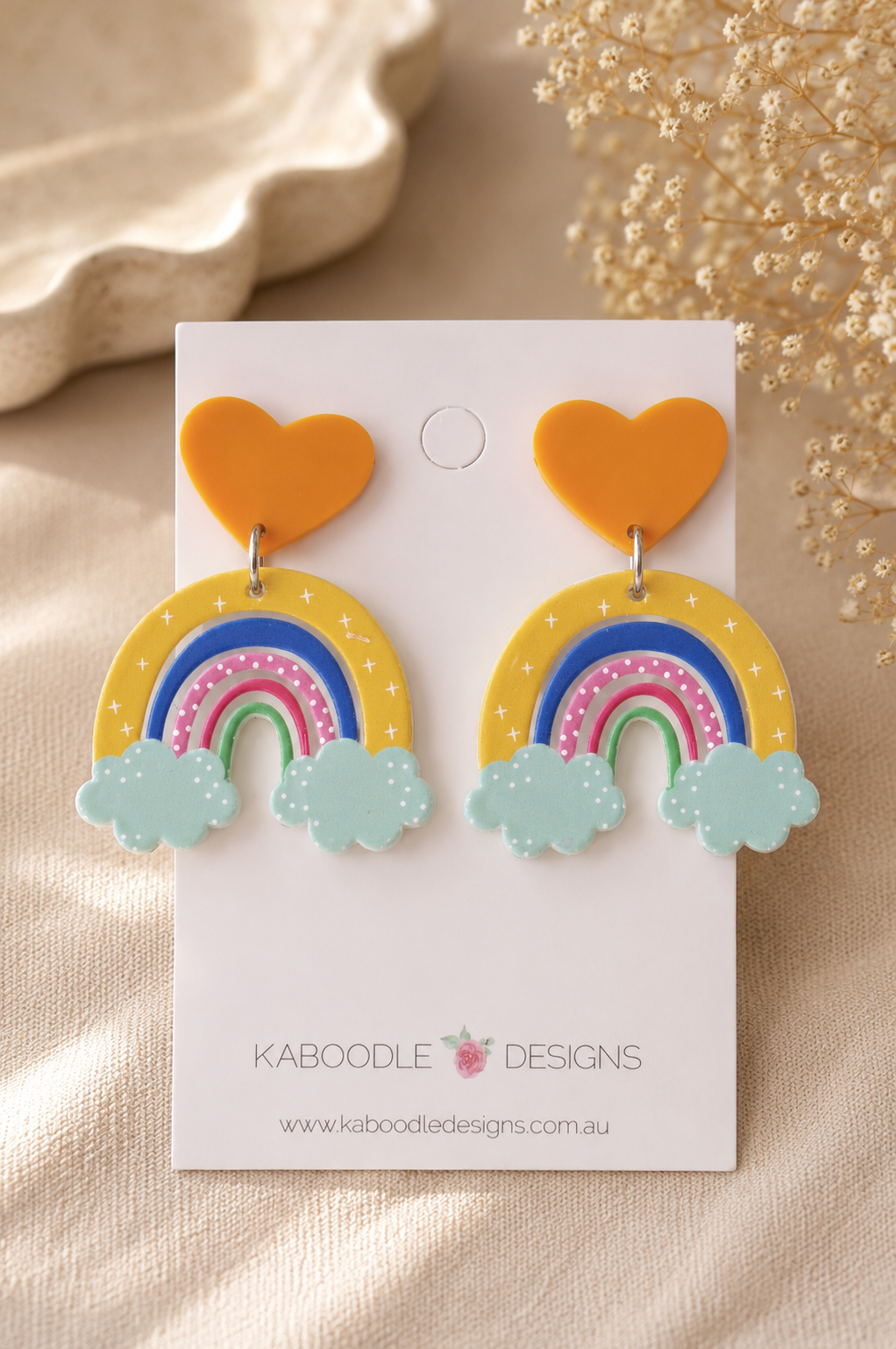 Rainbow Earrings - Boho Dangle Drops