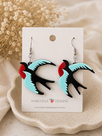 Swallow Bird Dangle Drop Earrings