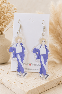 Kath and Kim Earrings - TV Show Drop Dangles