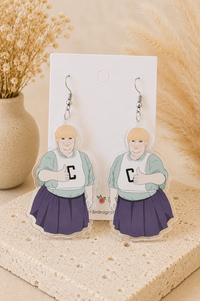 Kath and Kim Sharon Earrings - Acrylic TV Show Drop Dangles