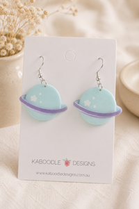 Saturn Earrings - Galaxy Universe Dangle Drops
