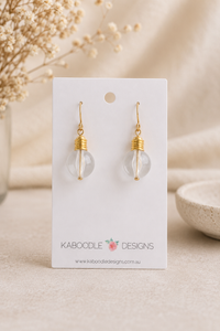 Lightbulb Earrings - Novelty Science Electrician Dangle Drops