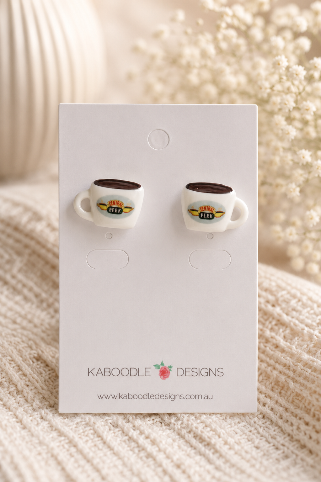Central Perk Coffee Cup Stud Earrings