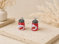 Strawberry Jam Earrings - Miniature 3D Dangle Drops