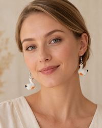Duck Goose Earrings - Dangle Drops
