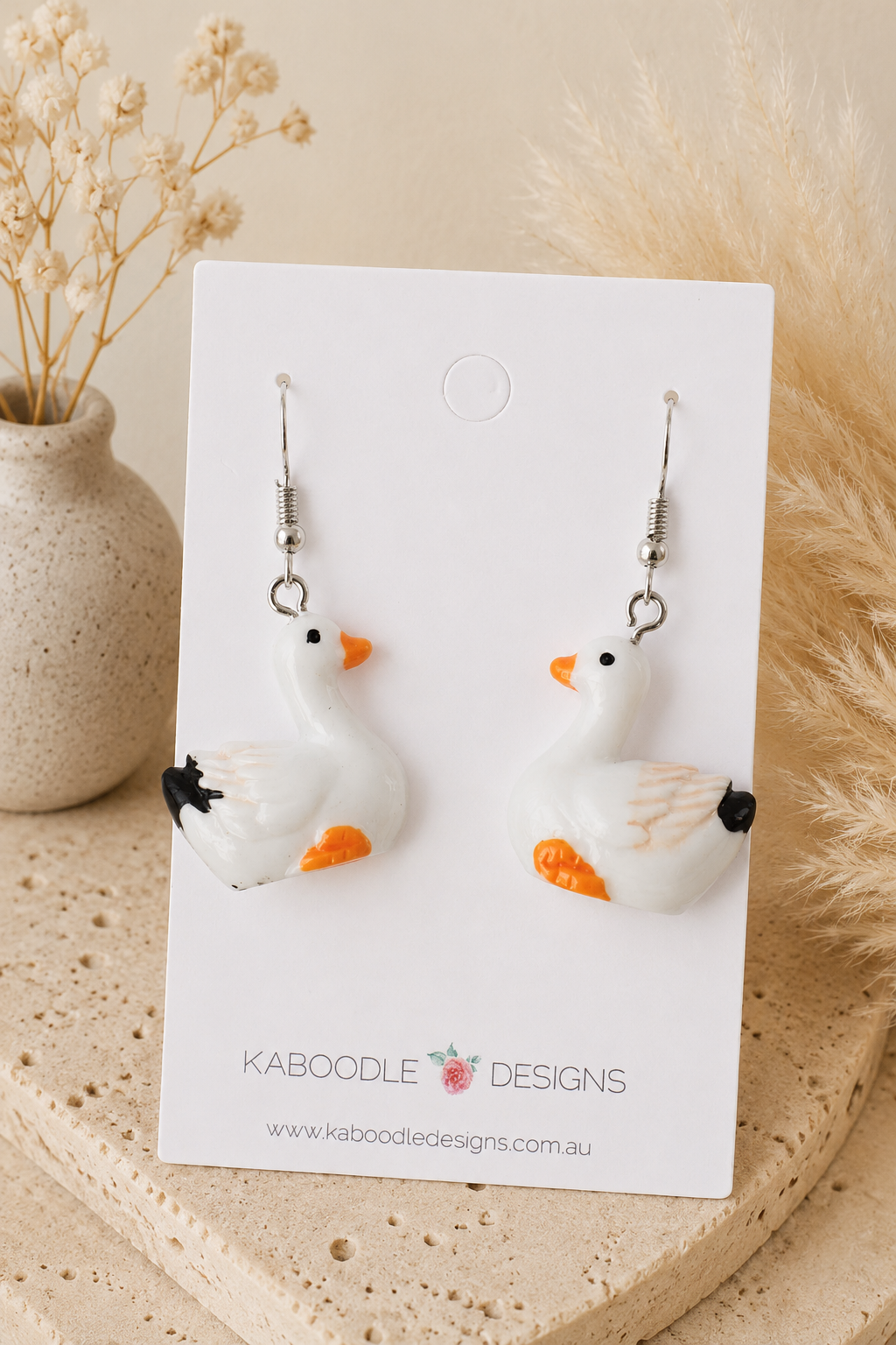 Duck Goose Earrings - Dangle Drops