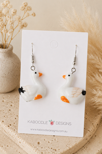 Duck Goose Earrings - Dangle Drops