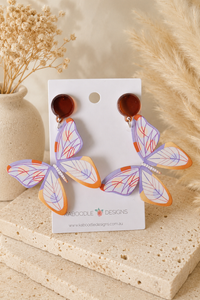 Butterfly Earrings - Acrylic Drop Dangles