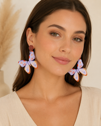 Butterfly Earrings - Acrylic Drop Dangles
