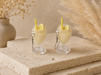 Banana Milkshake Earrings - Thickshake Dangle Drops