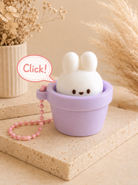 Bunny Rabbit Clicker Keycap Keychain - Fidget Clicky