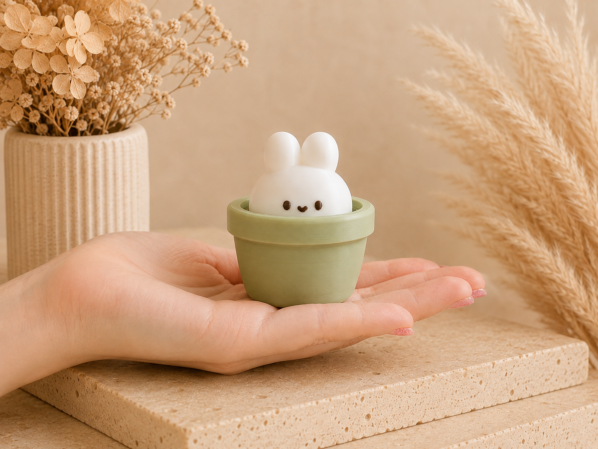 Bunny Rabbit Clicker Keycap Keychain - Fidget Clicky