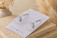 Evian Water Bottle Earrings - Novelty Dangle Drops