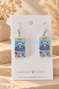 Hello Panda Earrings - Asian Biscuit Snack Drops