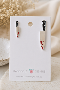 Knife Earrings - Halloween Horror Movie Blood Novelty Dangle Drops