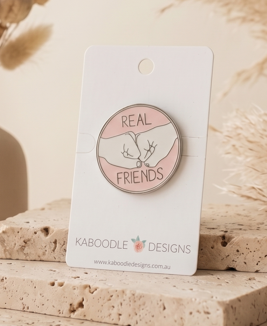 Fist Pump Brooch - Real Friends Acrylic Pin