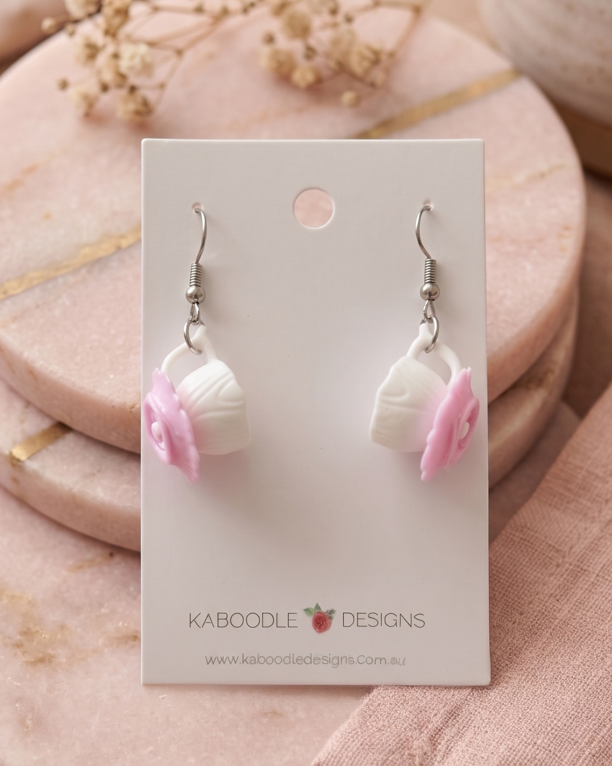 Tea Cup Earrings - Novelty Fun Dangle Drops