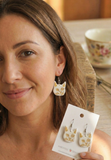 Acrylic Cat Face Kitten Kitty Drop Earrings