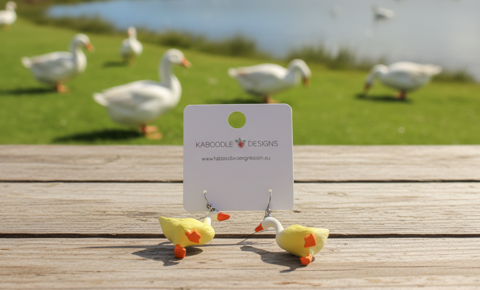 Silly Goose Drop Dangle Earrings