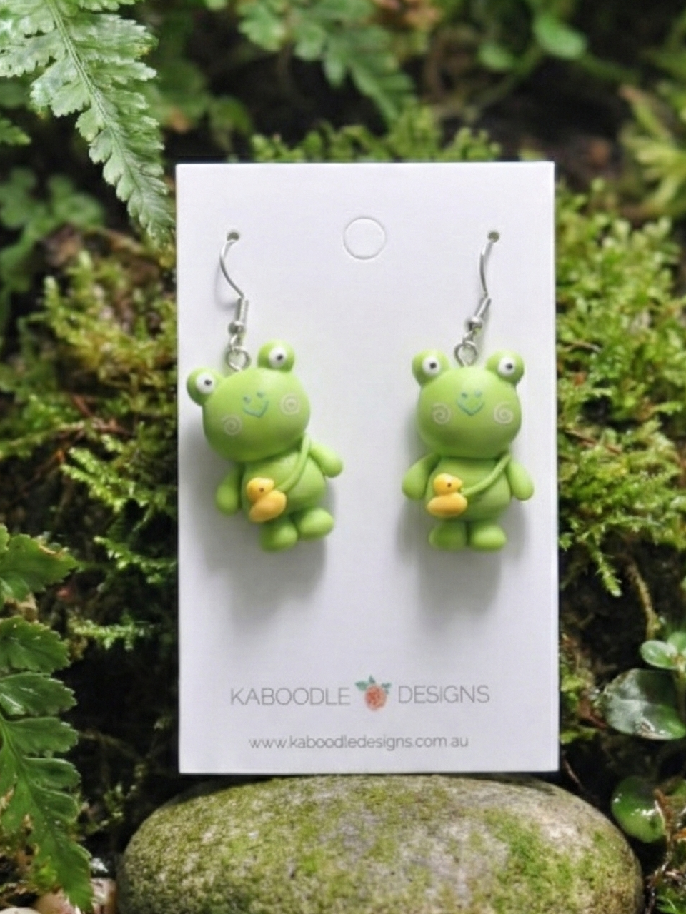 Frog Animal Duck Drop Dangle Earrings