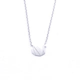 Silver - Stainless Steel Swan Cutout Mini Dainty Minimalist Necklace