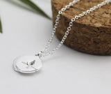 Bird on a Branch Cutout 925 Sterling Silver Necklace