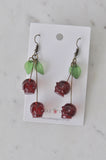 Cherry Cherries Skull Drop Dangle Earrings