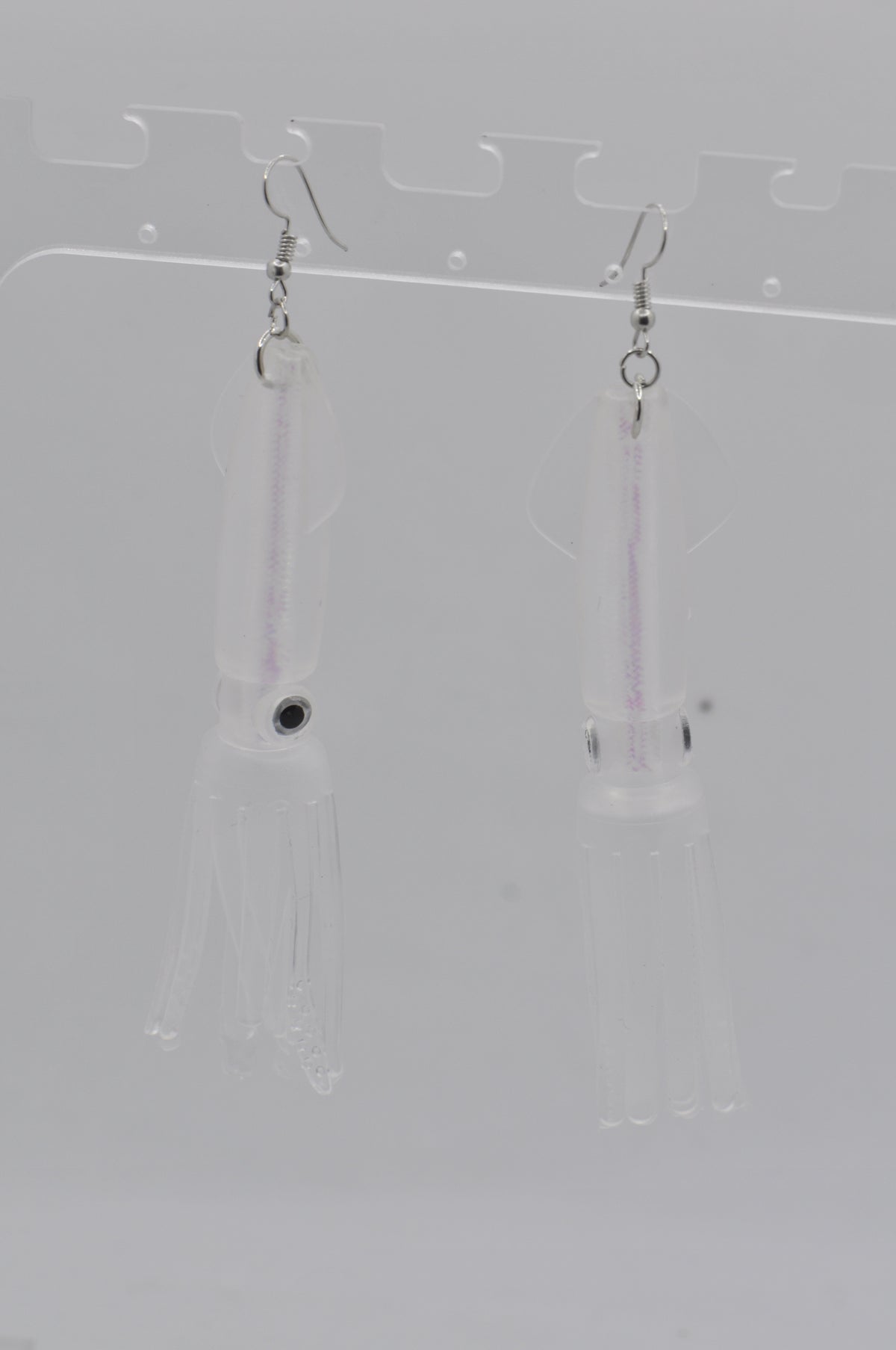 Novelty Squid Rubber Drop Dangle Earrings