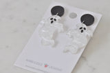 Halloween Scary Ghost Trick Or Treat Stud Earrings