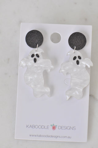 Halloween Scary Ghost Trick Or Treat Stud Earrings
