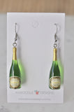 Alcohol Drink Prosecco Novelty Fun Drop Dangle Earrings