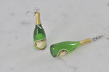 Alcohol Drink Prosecco Novelty Fun Drop Dangle Earrings