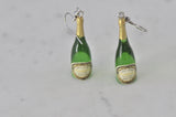 Alcohol Drink Prosecco Novelty Fun Drop Dangle Earrings