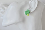Acrylic Resin Broccoli Stud Drop Earrings