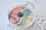 Steamboat Hotpot Food Dinner Vegetables Egg Drop Dangle Earrings