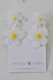 Acrylic Daisy Flower Drop Dangle Earrings
