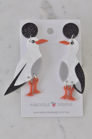 Acrylic Seagull Beach Drop Dangle Earrings