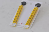 Acrylic School Ruler Tape Measure Drop Dangle Earrings