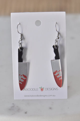 Acrylic Knife Drop Dangle Earrings