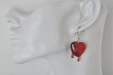 Acrylic Halloween Dripping Heart Blood Drop Dangle Earrings