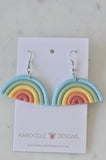 Clay Rainbow Drop Dangle Earrings