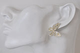 Butterfly Rhinestone Diamonte Stud Earrings