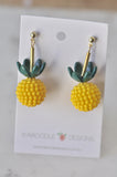 Novelty Fruit Pineapple Dangle Earrings