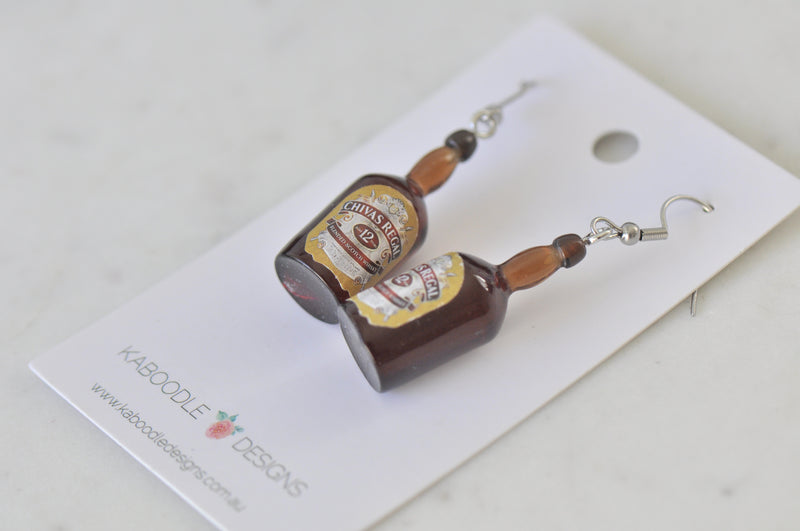 Alcohol Drink Spirit Novelty Fun Drop Dangle Earrings