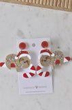 Acrylic Christmas Merry Christmas Xmas Sloth Santa Candy Cane Drop Dangle Earrings