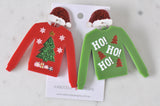 Acrylic Christmas Merry Christmas Xmas Jumper Sweater Drop Dangle Earrings