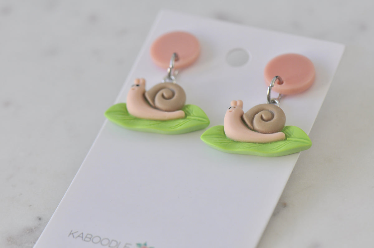 Snail Dangle Drop Earrings