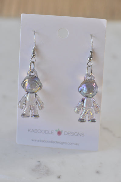 Astronaut Dangle Drop Earrings