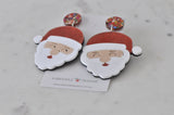 Acrylic Christmas Santa Claus Xmas Drop Earrings